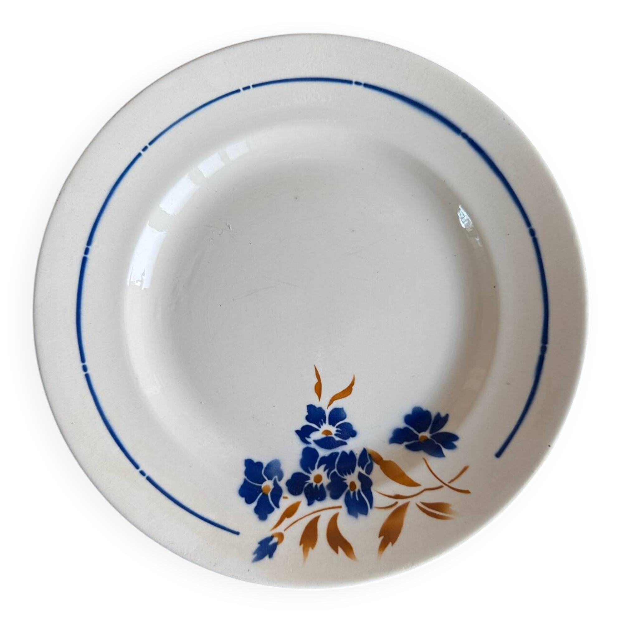 Round flat iron earth dish Badonviller Tunis