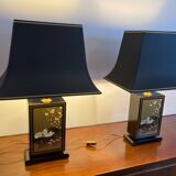 Pair of Le Dauphin pagoda lamps