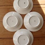 4 mismatched vintage earthenware soup plates - Camilla set