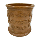 Terracotta tabac pot vernissee XlXeme gb 2 grès de beauvaisis