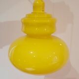Vintage yellow glass pendant light