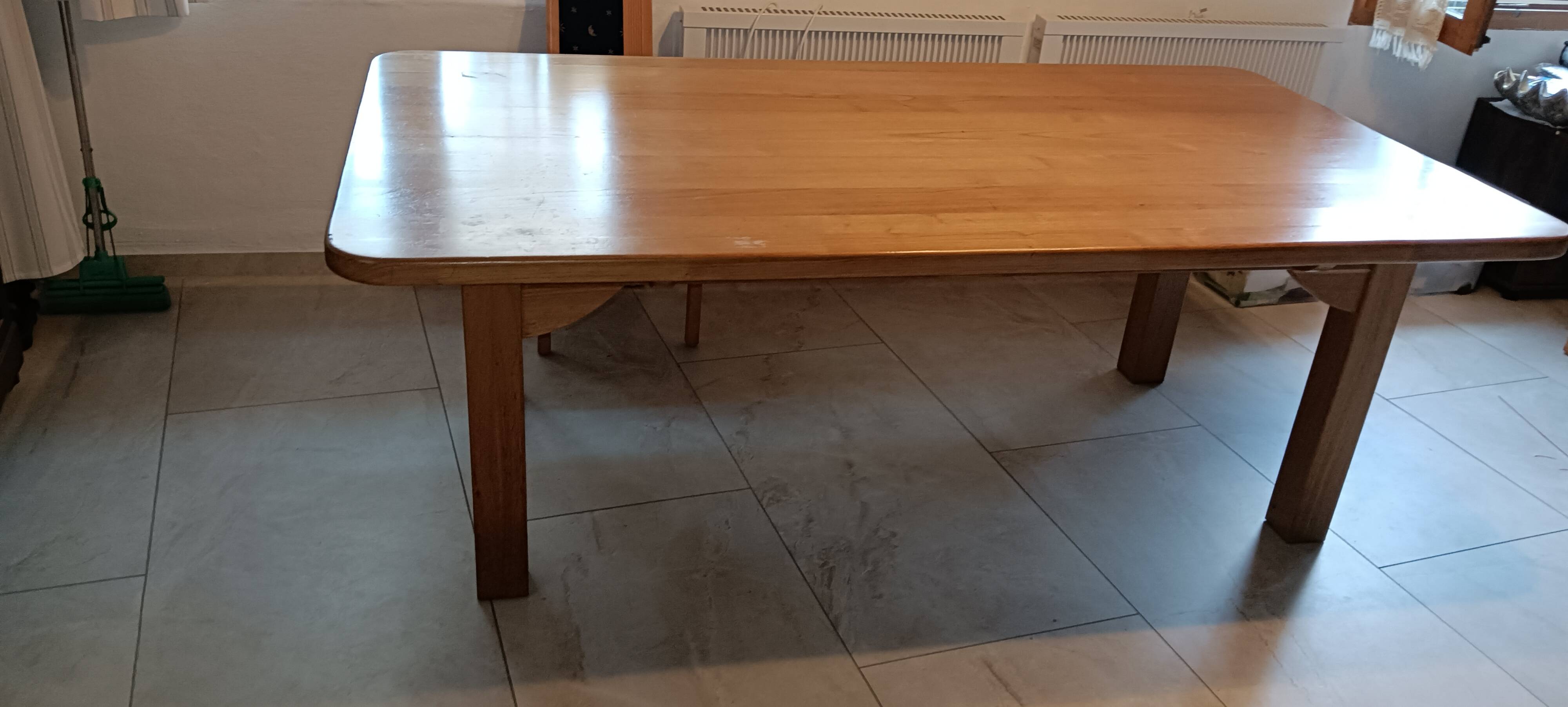 Table à manger exceptionnelle en chêne massif 220x120x78 cm