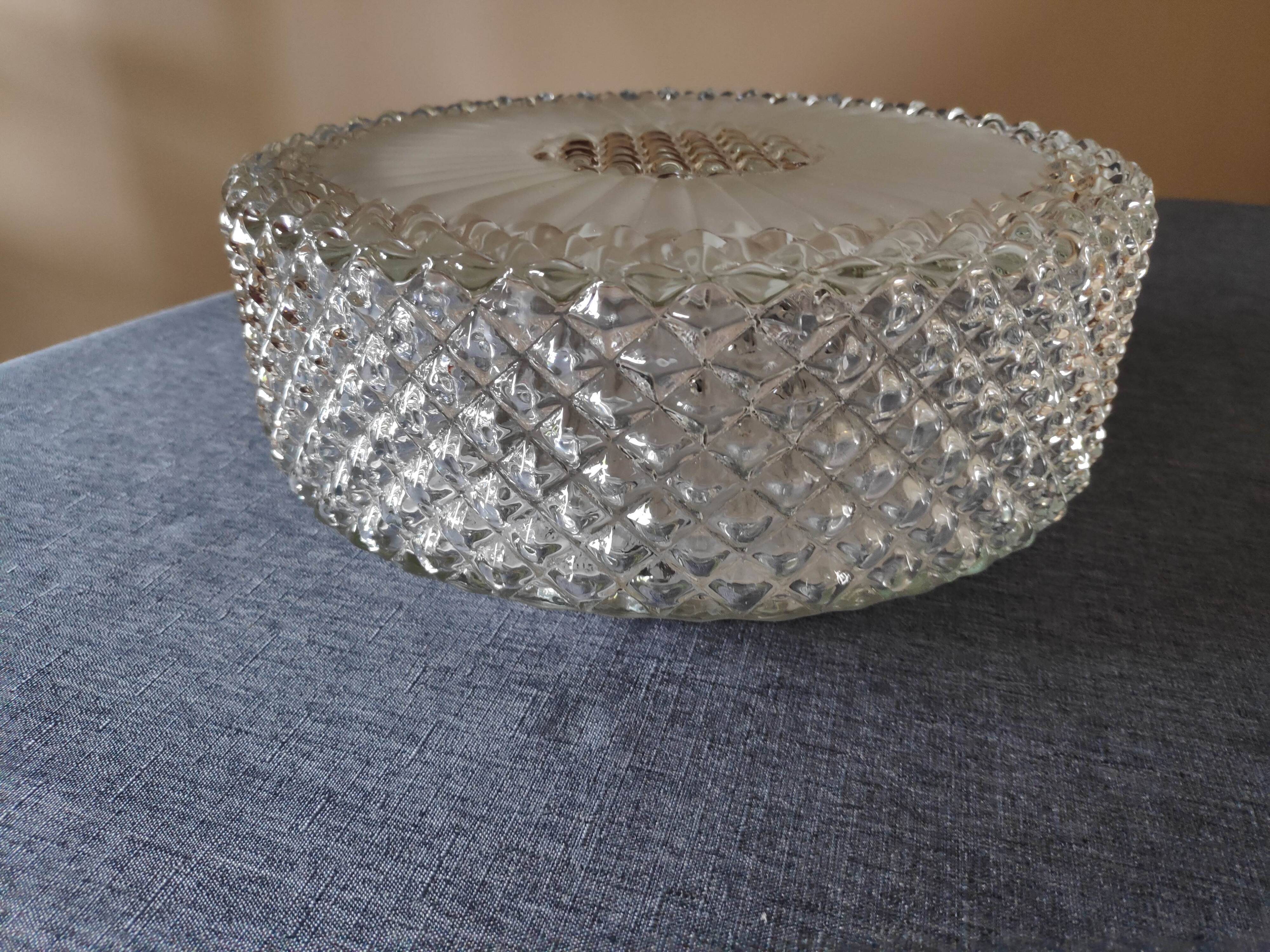 Large round glass ceiling light