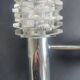 Pair of vintage 1970s chrome wall sconces.
