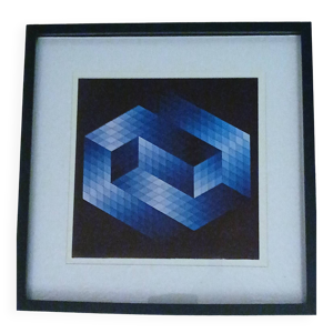 Tableau vintage Art Optique - victor