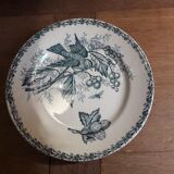Flat plate in nimy earthenware bird decorations