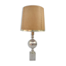 Grande lampe en laiton argenté des années 1960