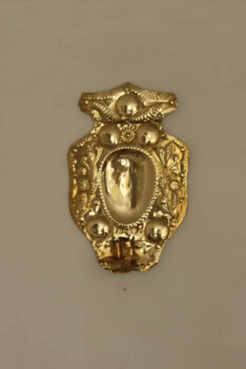 Baroque Style Mid-Century Brass Swedish Sconces