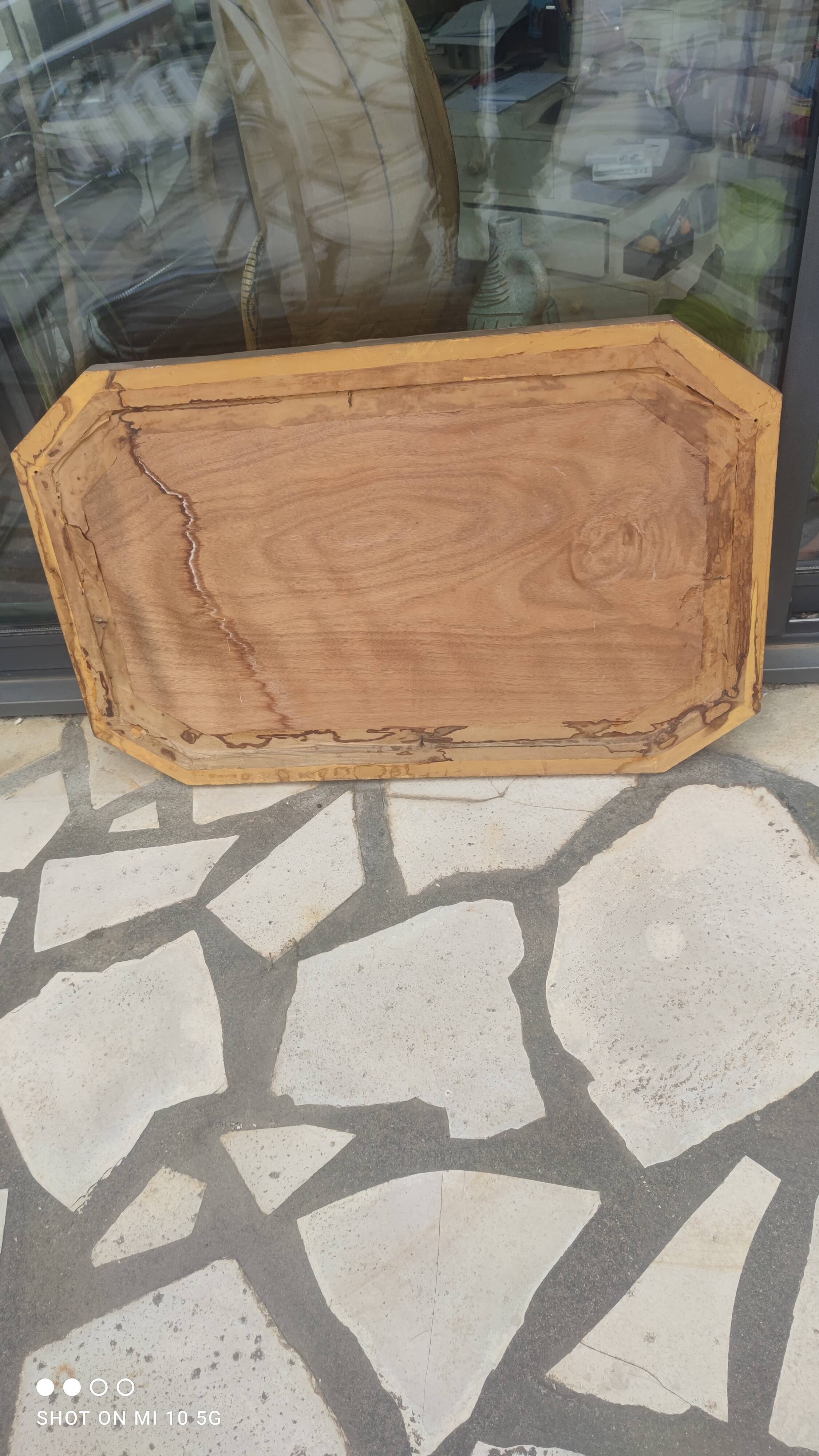 Still life painting, bouquet of flowers, oil on wood by Lillie Honnorat