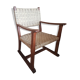 Armchair wood oak and braided rope bauhaus 1930