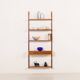Scandinavian mid century teak wall unit with a console, 1960s