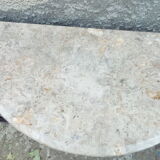 Console a half moon with its mirror