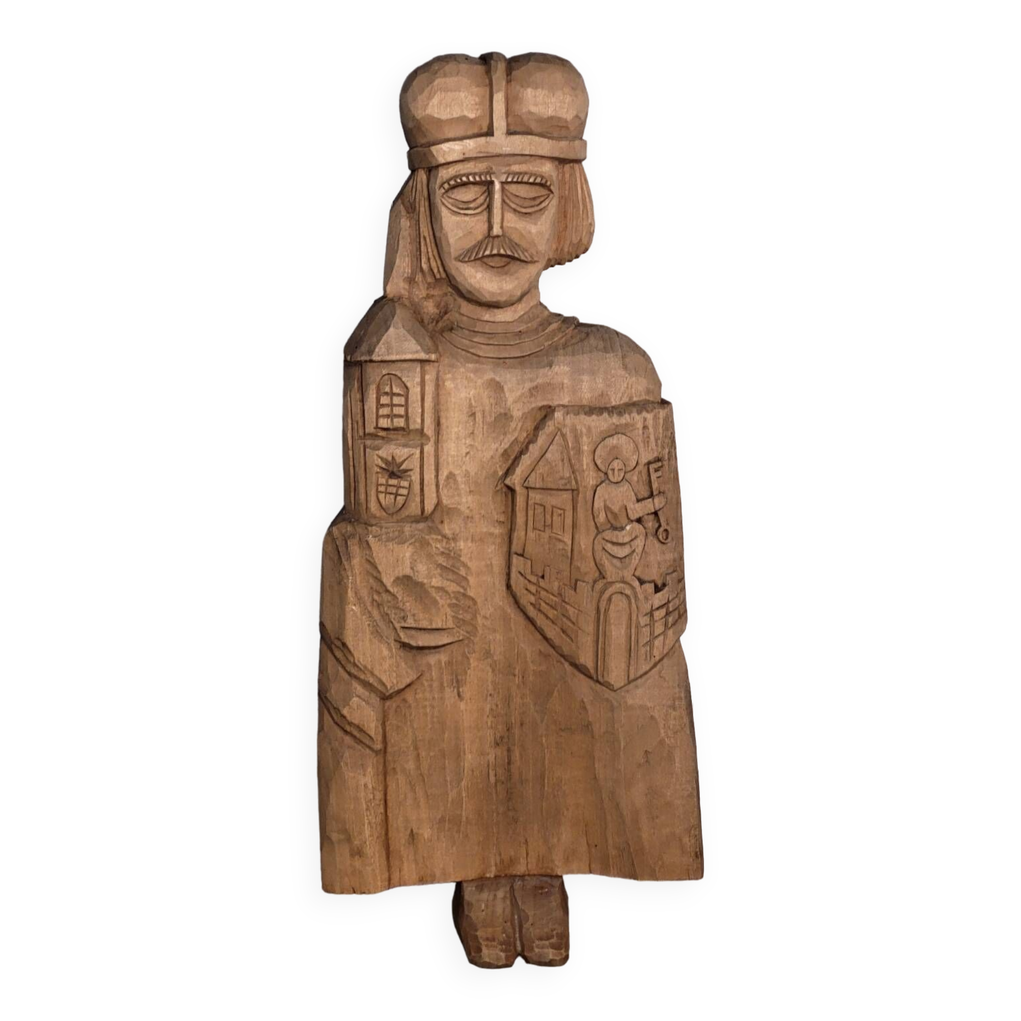 Wooden religious statuette