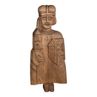 Wooden religious statuette