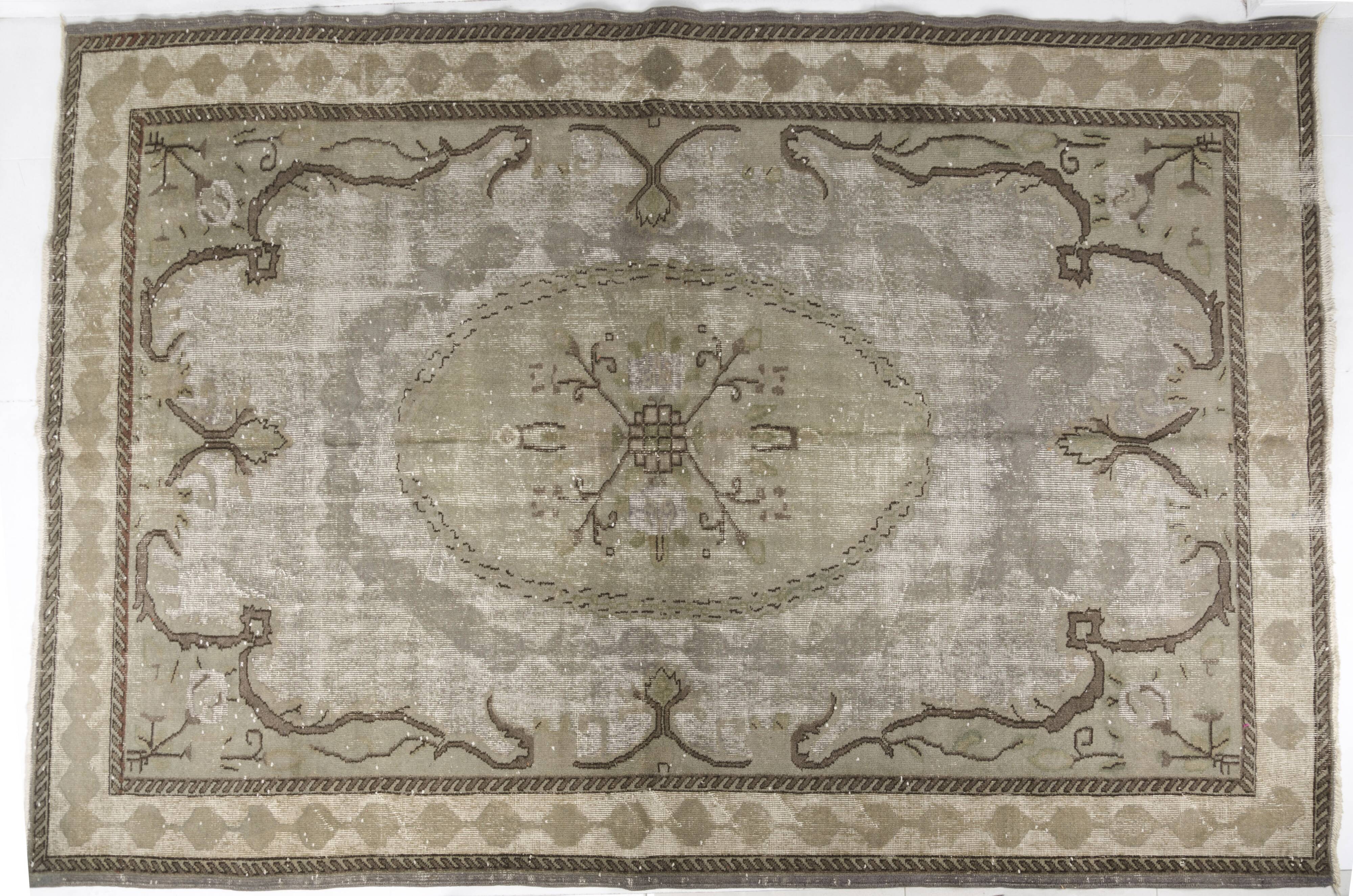 Handknotted Home Living Vintage Turkish Rug sku v-52