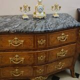 Fireplace set signed Planchon, 19th century