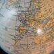 Mappemonde Chad Valley 1950 Vintage.