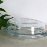 Joli beurrier ancien ou boite en verre, Pyrex, vintage