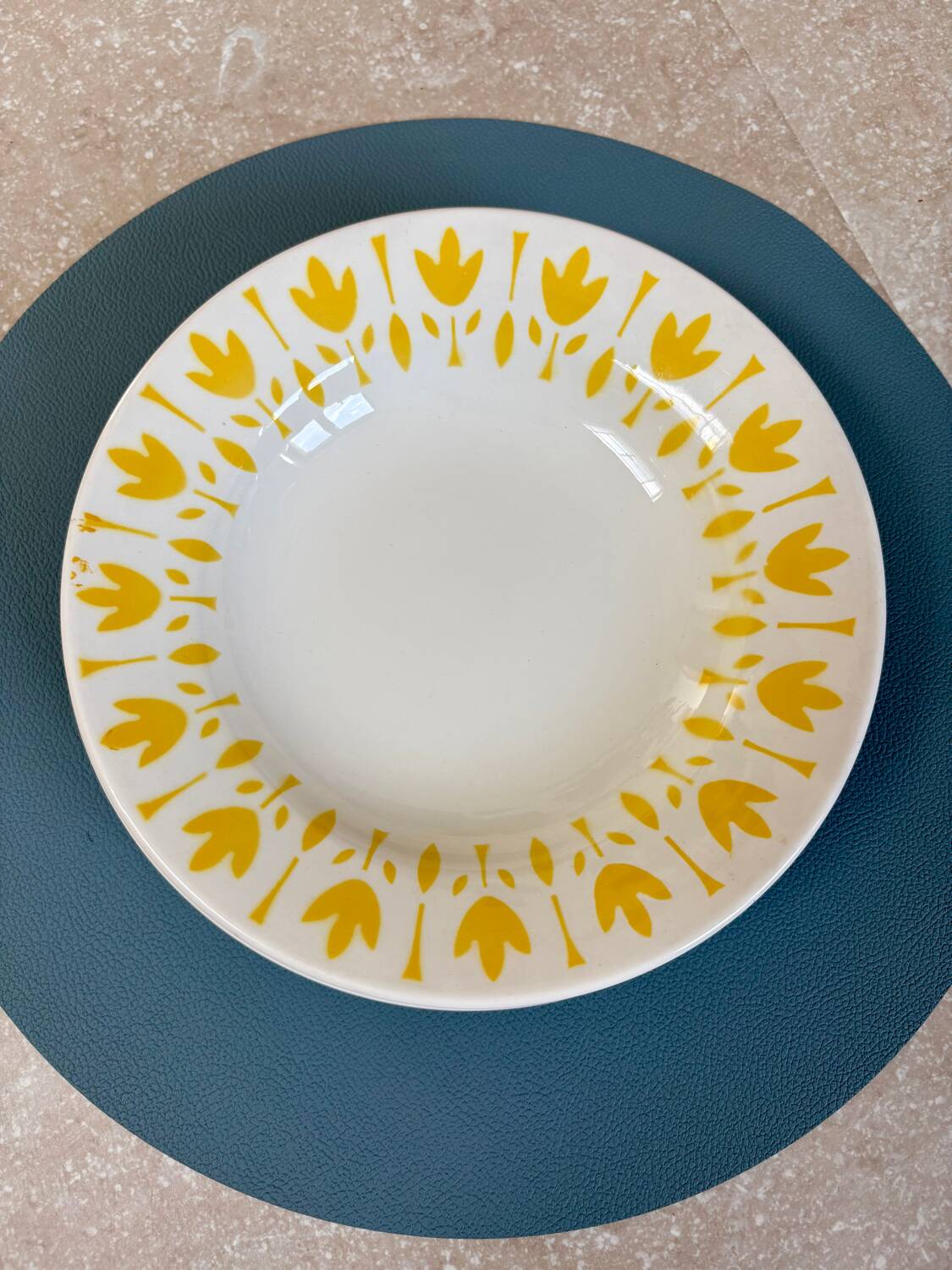 Set of 5 deep plates Lys Digoin Sarreguemines