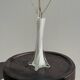 Vase soliflore blanc en verre