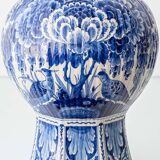 Large Royal Delft ceramic table lamp hand-painted for the 300th anniversary, 1953.