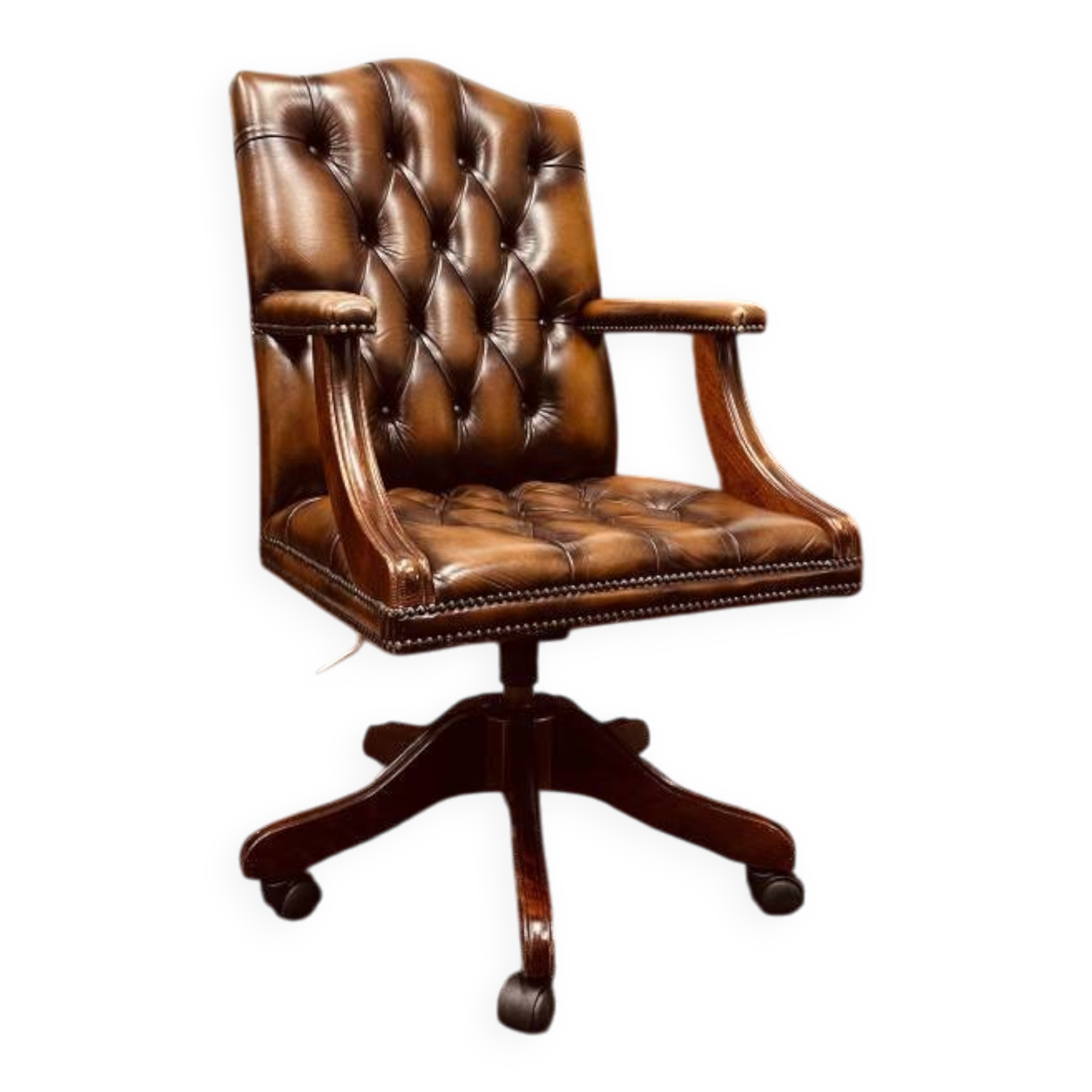 Classic English President Chair Brown Office chair