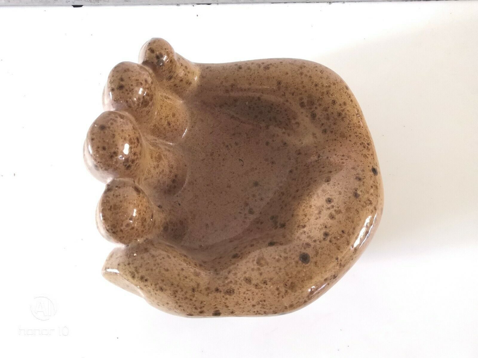 Ceramic trinket bowl, hand shape