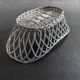 Silver woven metal basket