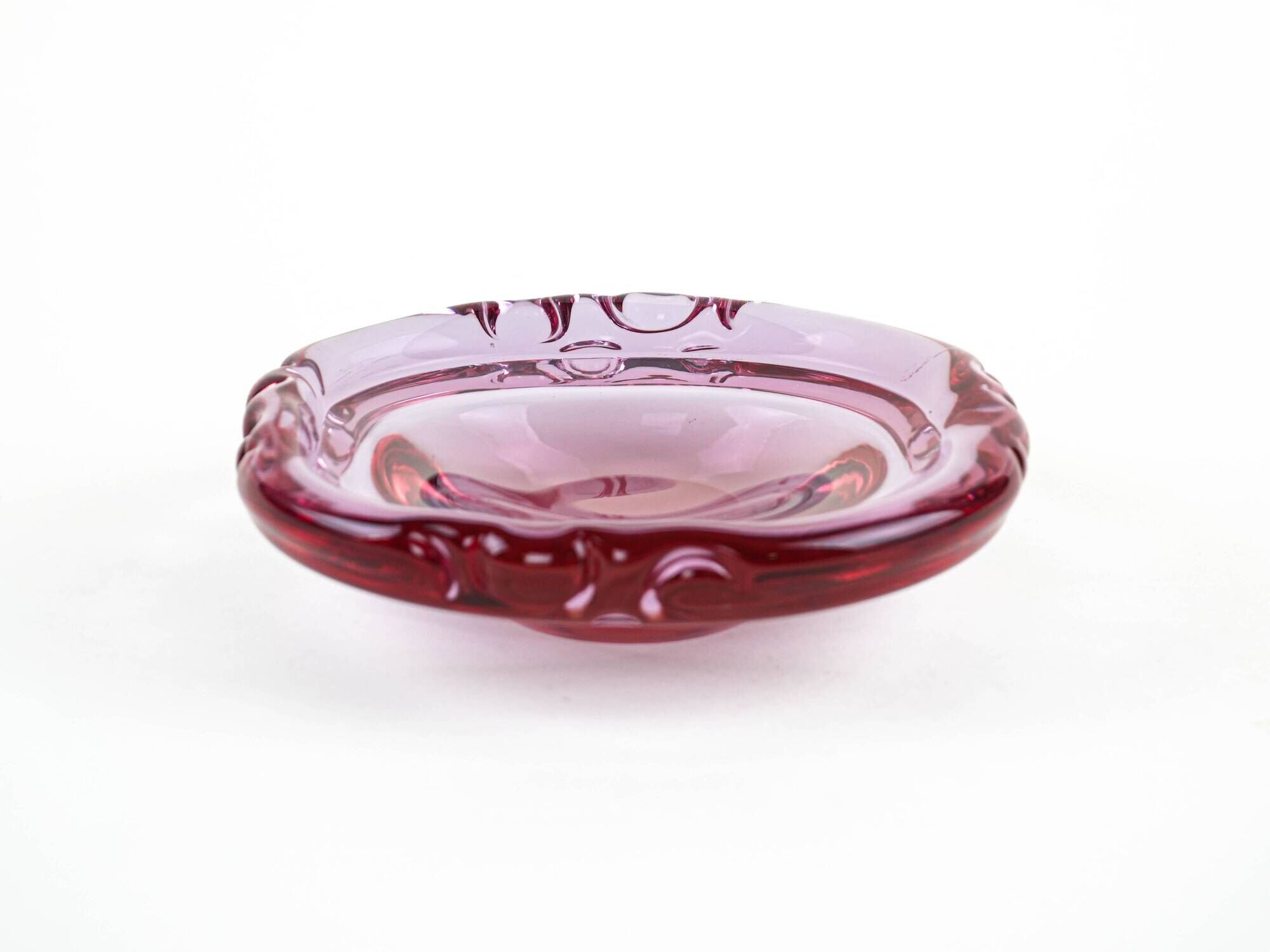 Rosamund Glass Platter by Christer Holmgren for Holmegaard, Denmark, 1960s