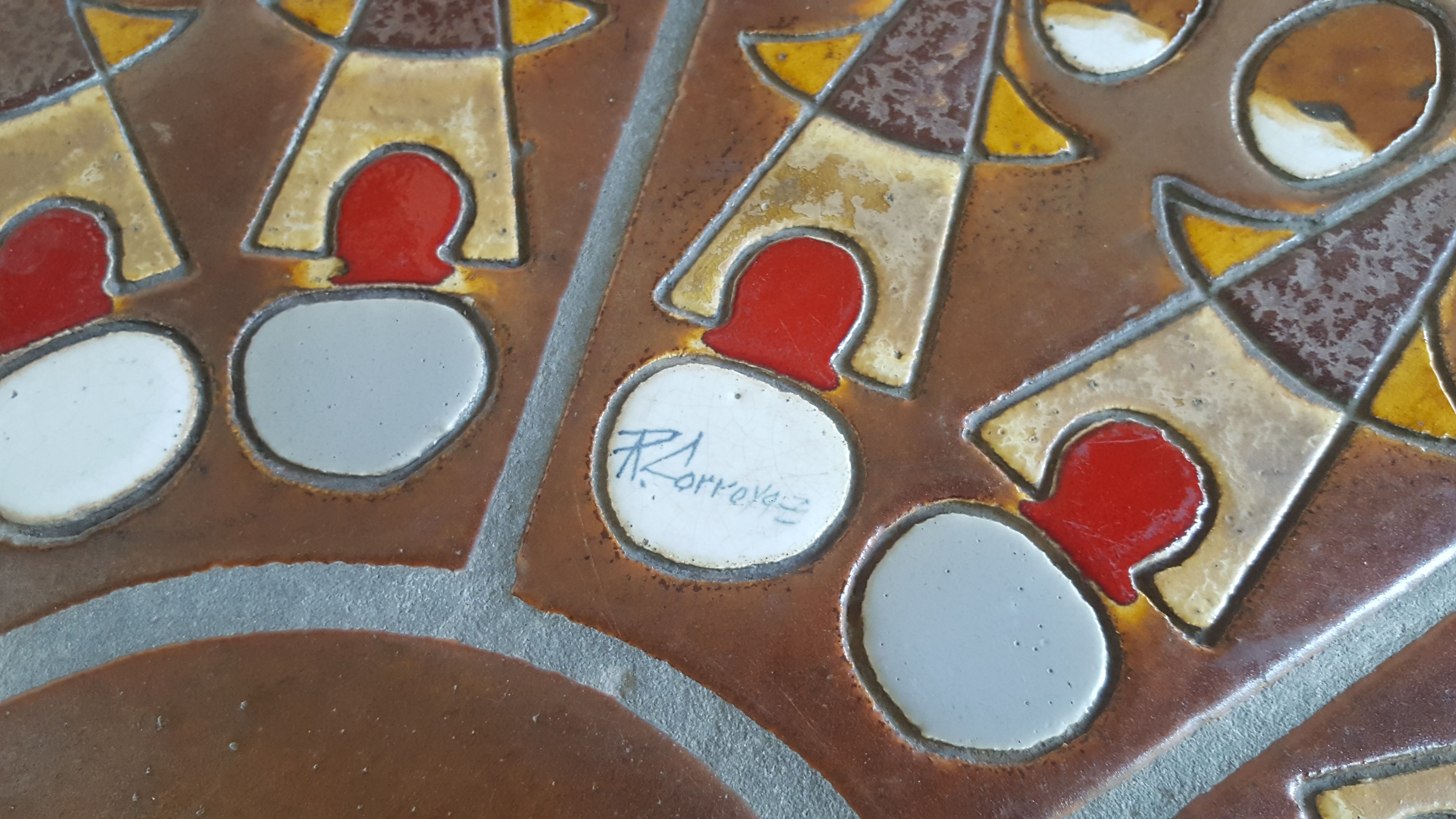 Table basse vintage in ceramique Corroyez