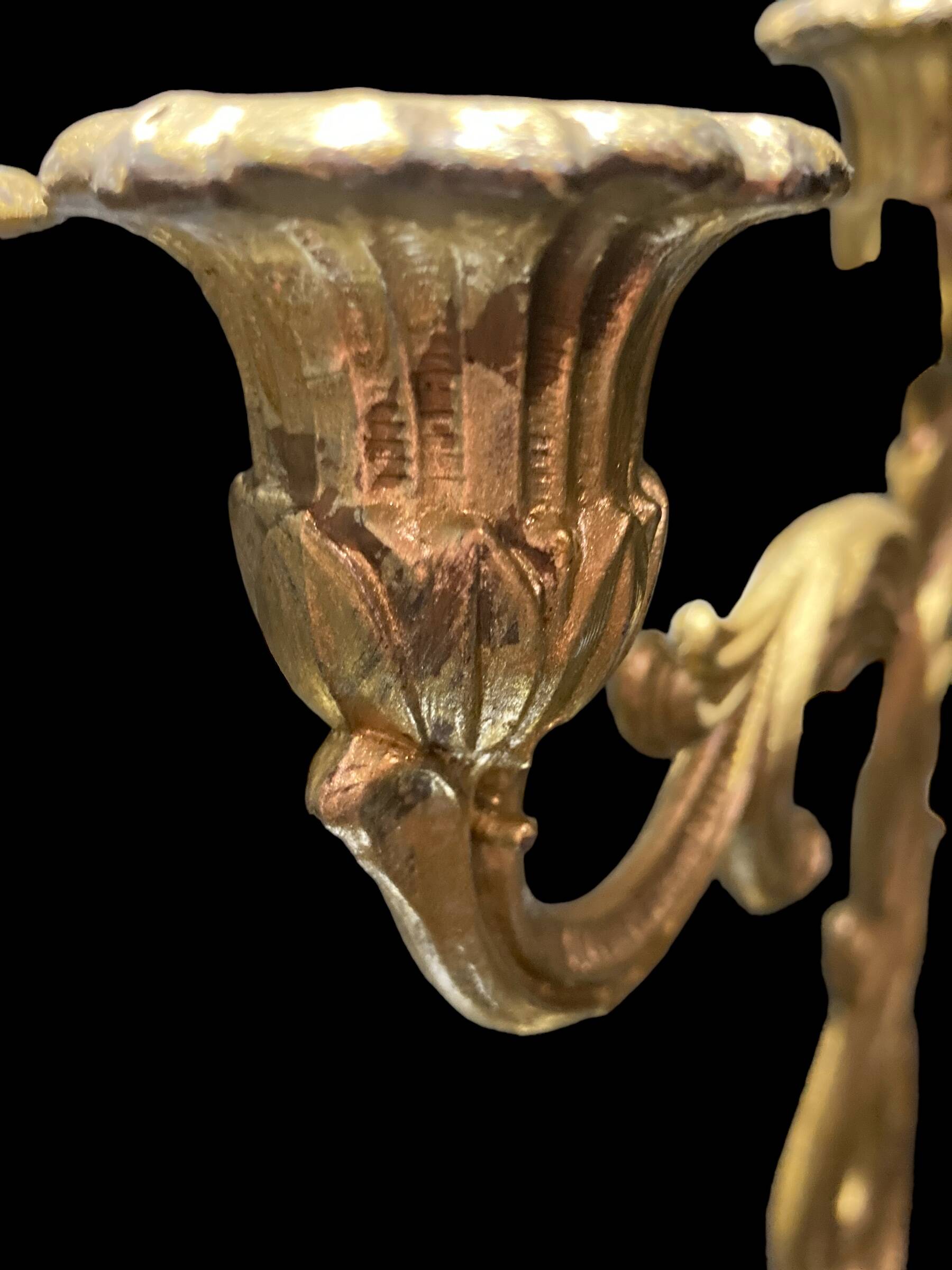 Pair of brass candlesticks