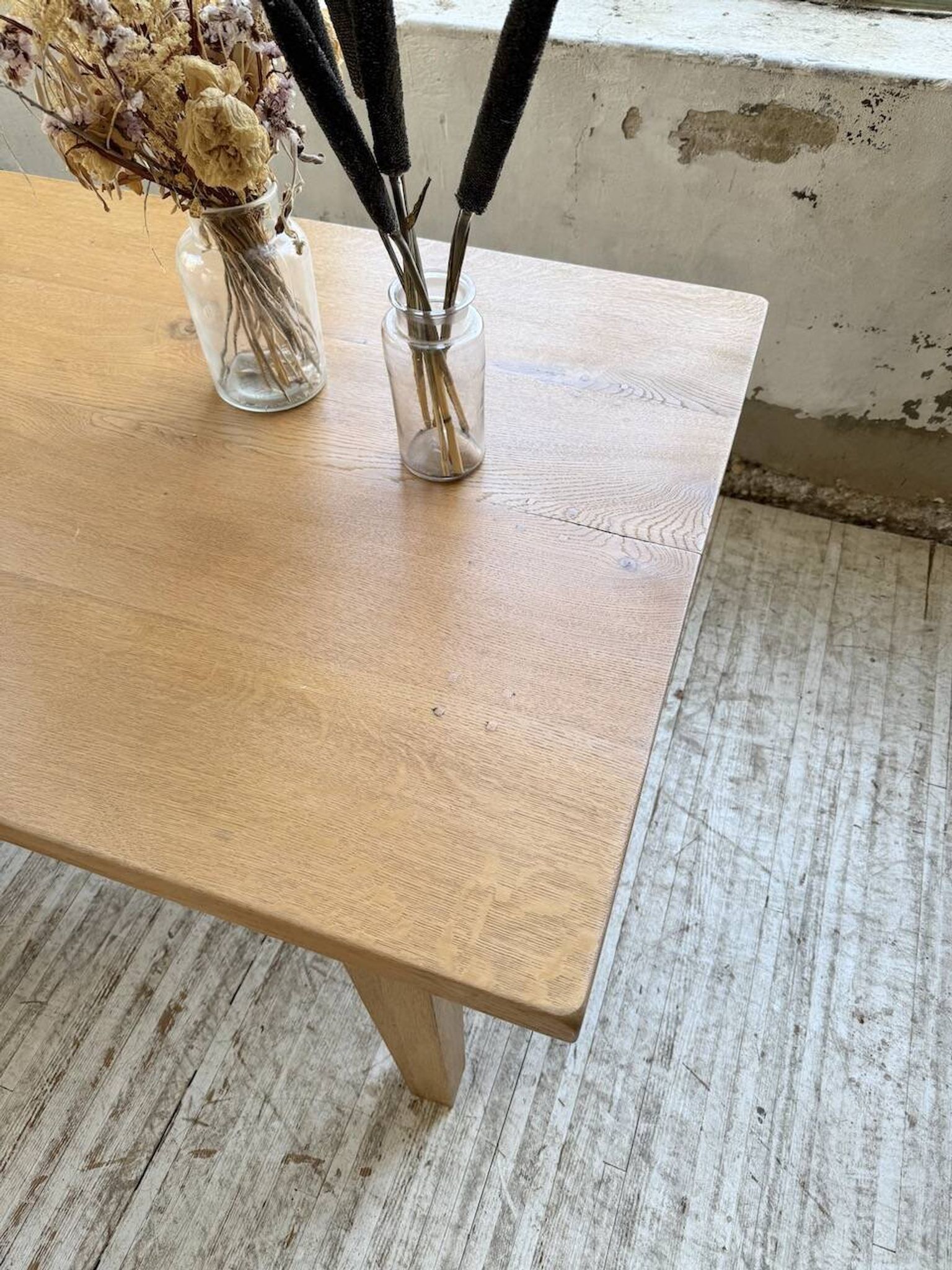 Table de ferme extensible en chêne massif