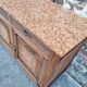 Art Deco buffet with marble top, antique sideboard.