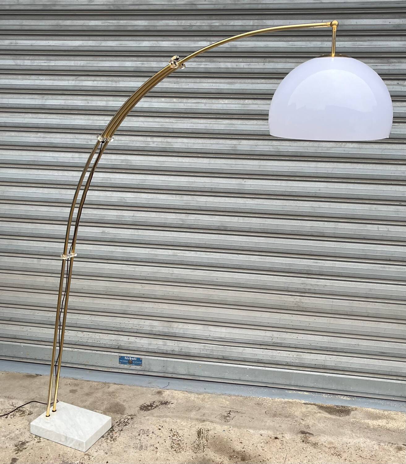 Lampadaire arc pied marbre année 70/80