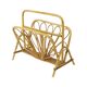 French Rattan Magazine Rack Boho Style Sixties