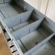 Metal workshop cabinet for tools and screws 8 vintage drawers
