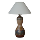 Terracotta table lamp, Art Nouveau, L. Hjorth, Bornholm, Denmark, 1930s