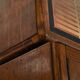1950's Oakwood Display Cabinet with Sliding Glass Panels