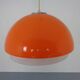 Space Age Orange & White Ceiling Lamp, Italy, 1970s