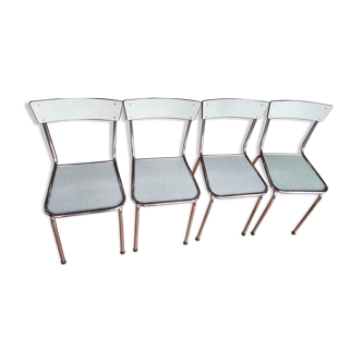 Green formica chairs