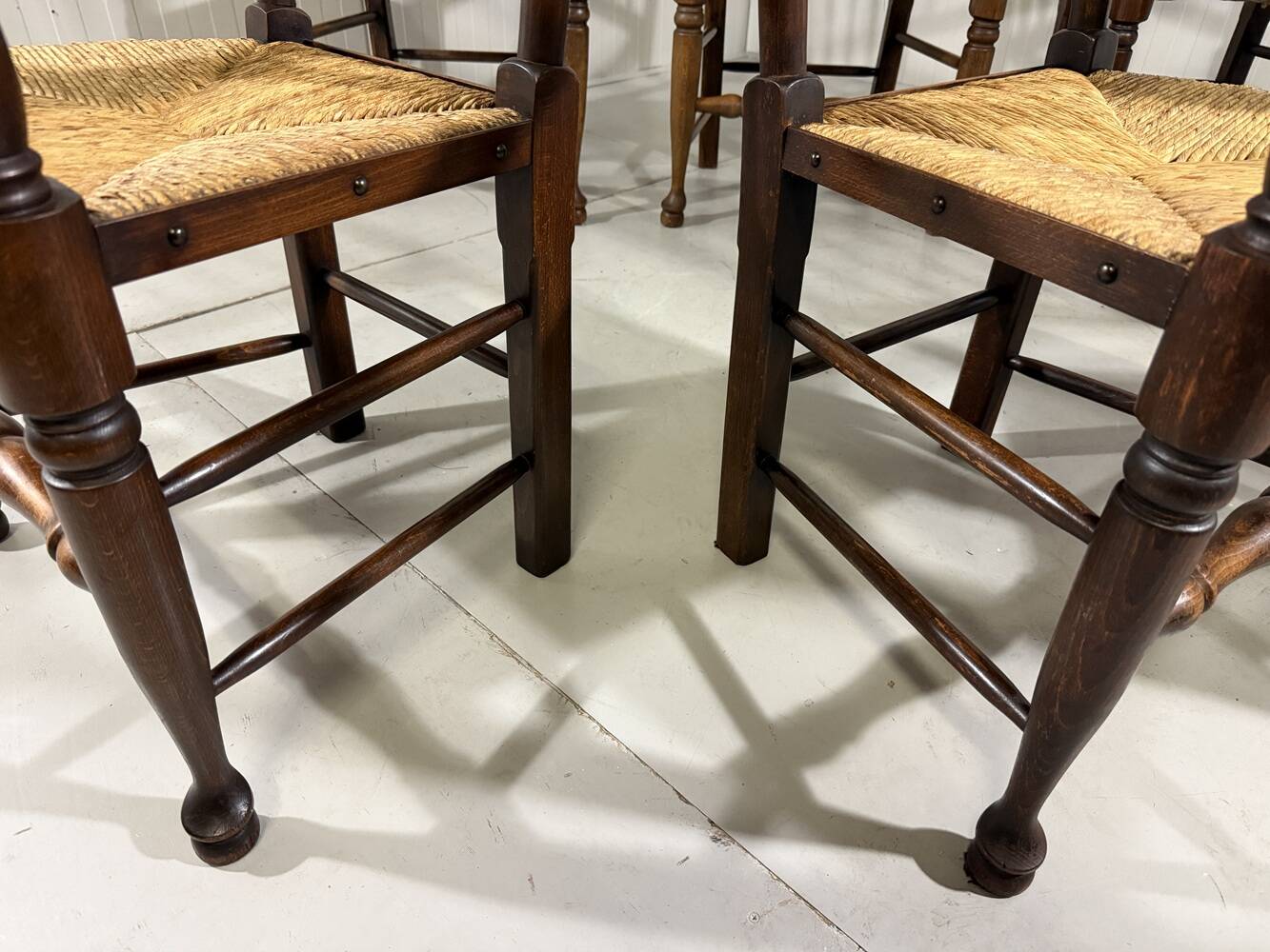 Lancashire spindleback dining arm chairs 1900's