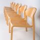 Set of 6 vintage chairs in thermoformed wood