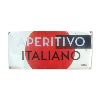 Former plate in sheet metal "Martini Aperitivo Italiano" 23x50cm