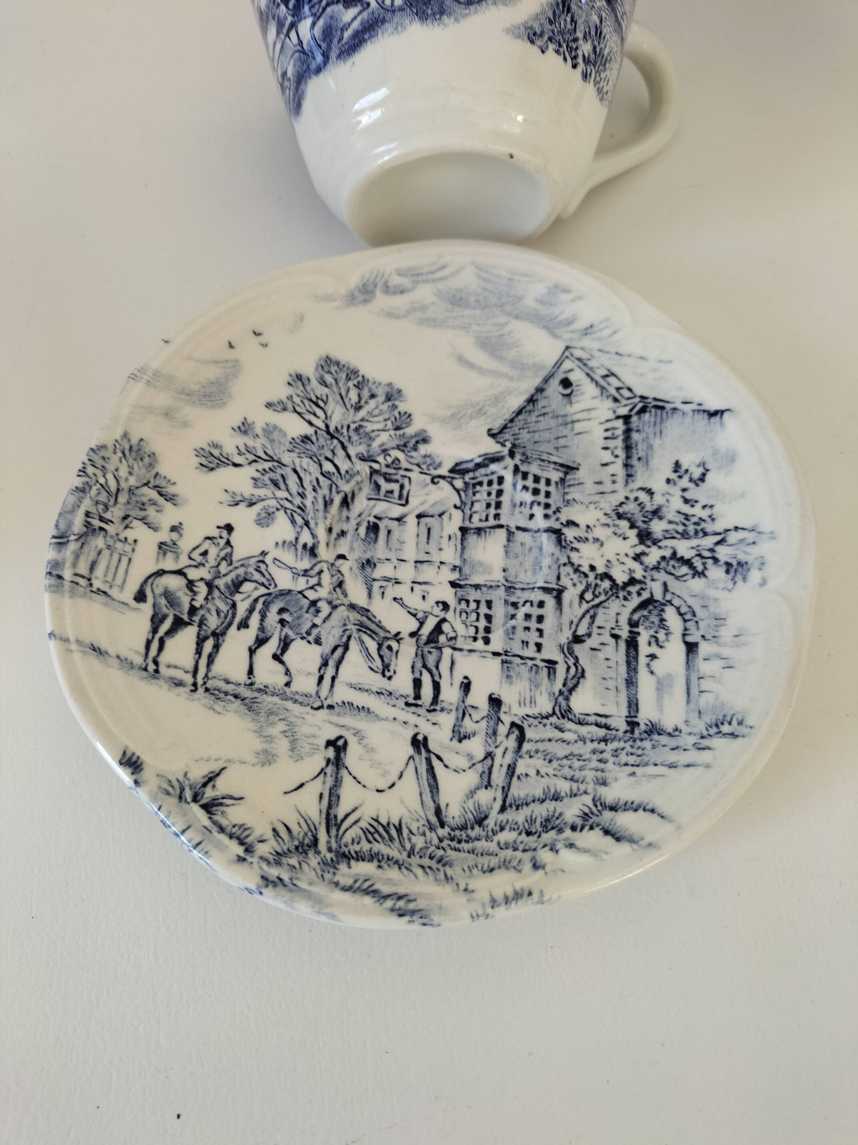 Mix & Match Blue Earthenware Brunch Set – Gien, England, Italy