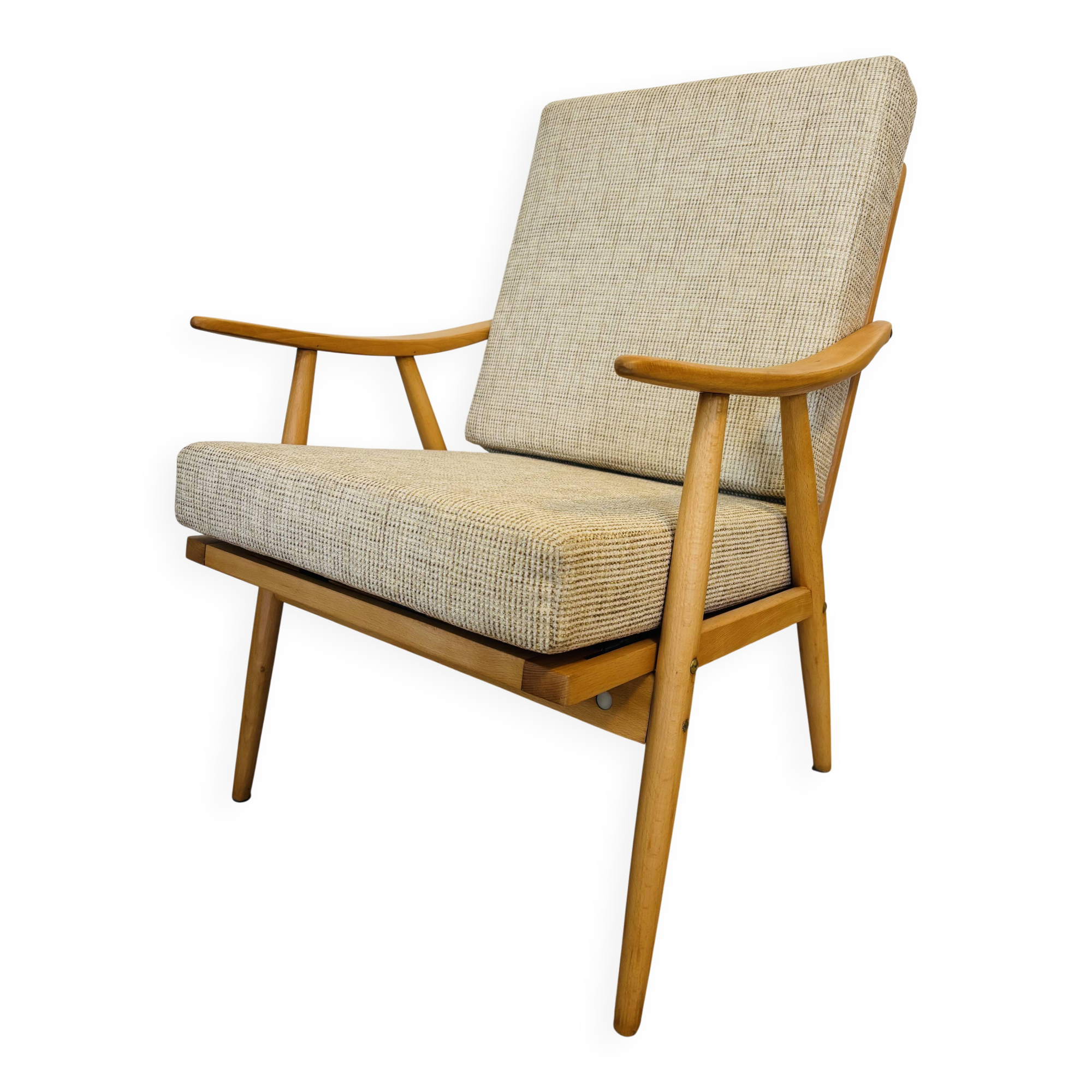 Fauteuil vintage Laouge par Jaroslav Šmidek pour TON, Tchécoslovaquie années 1970.