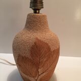 Stoneware lamp foot "herbarium" or "Guarrigue"