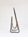 Carl Auböck II Magazine rack Midcentury, brass and brown leather, vintage, Austria