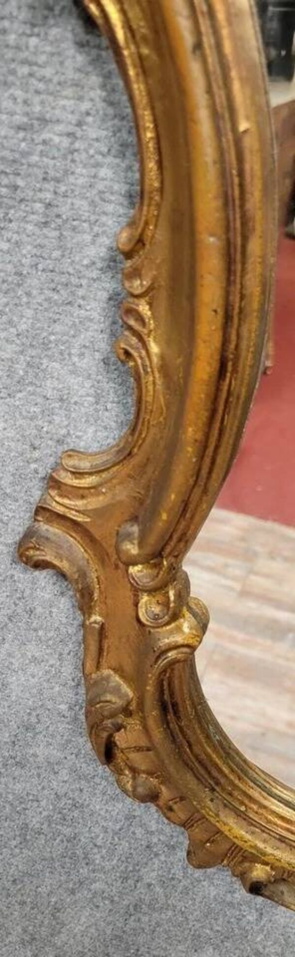 Grand Miroir Baroque Style Louis XV en bois doré époque début XXeme