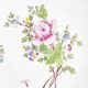 Chinese plate with hand-painted flowers