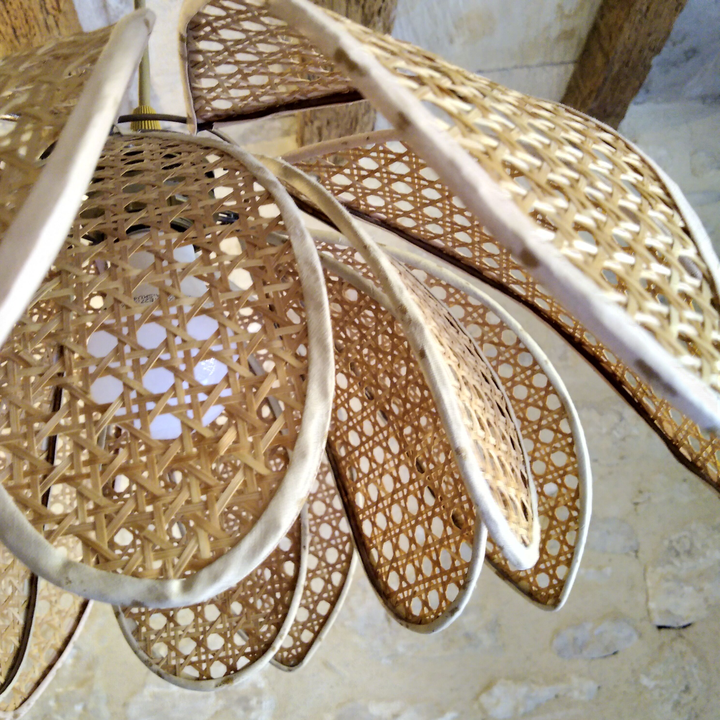 Lotus suspension in vintage cannage